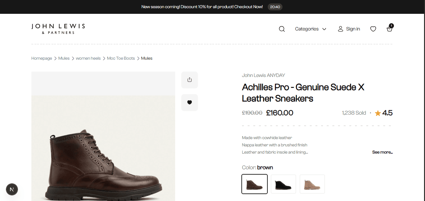 E-Commerce Product Details Page